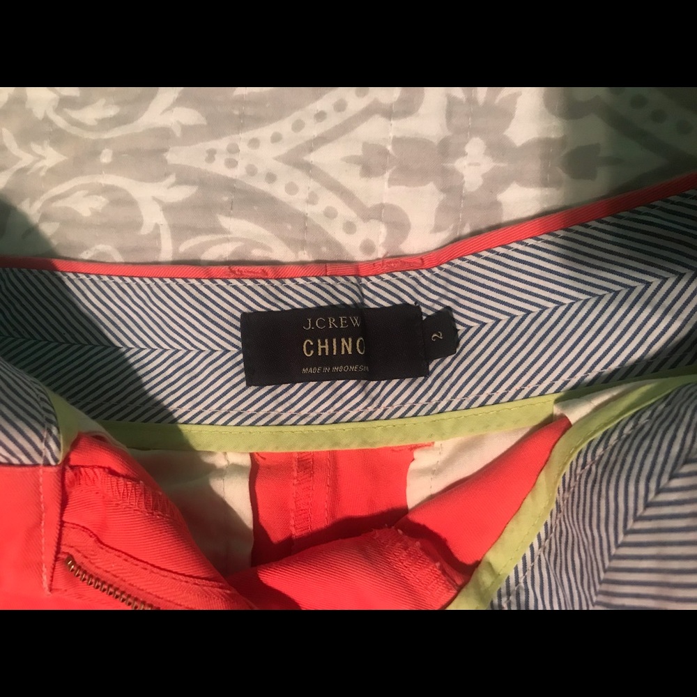 J Crew salmon 3 inch chino shorts
